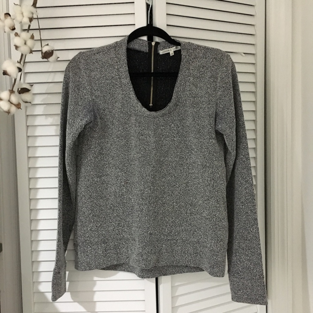 Black and White speckled L/S sweater